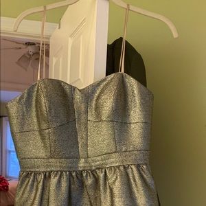 Strappy goldish cocktail dress